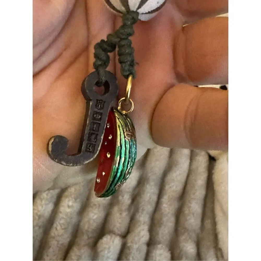 Juicy couture royal elegent boho flower fruif brooch pin bag charm /fob keychain